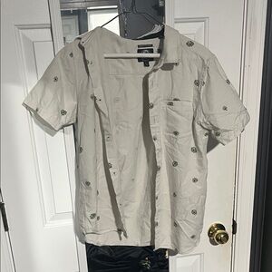 O'Neill White Kids Shirt with Green Print